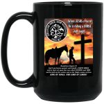 When JESUS Returns Black 15oz Mug