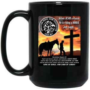 When JESUS Returns Black 15oz Mug